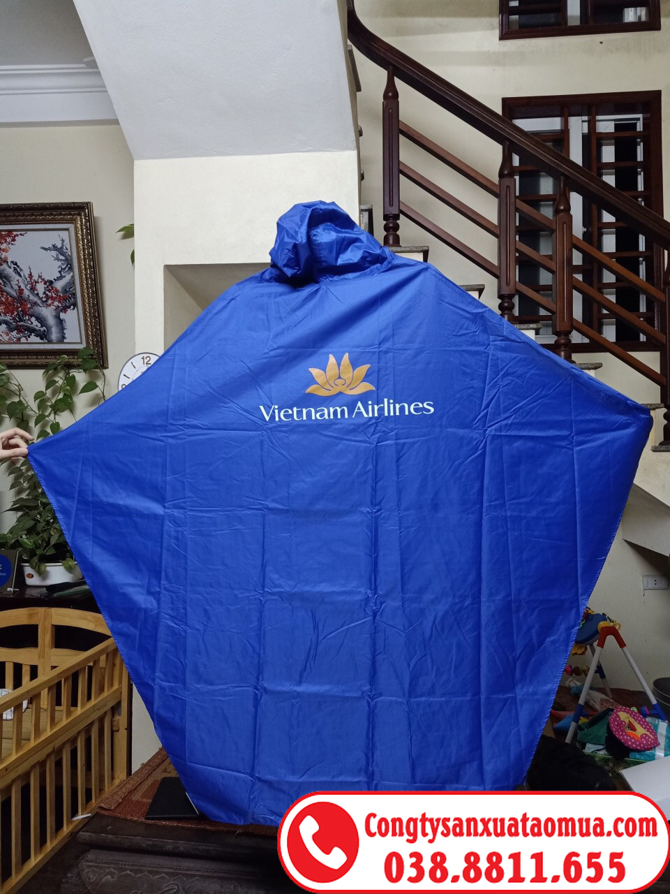 áo mưa quà tặng hãng hàng không VIETNAM AIRLINES