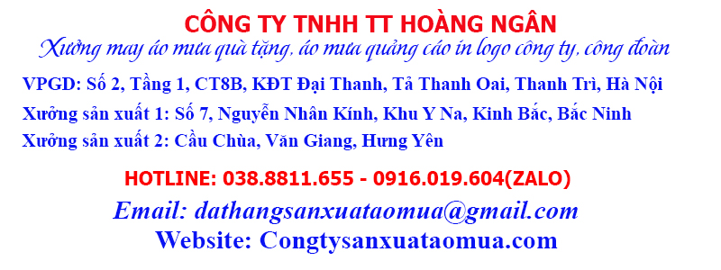 Công ty sản xuất áo mưa tại Hà Nội