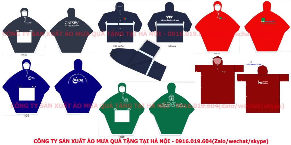 Công ty sản xuất áo mưa quà tặng tại Hà Nội