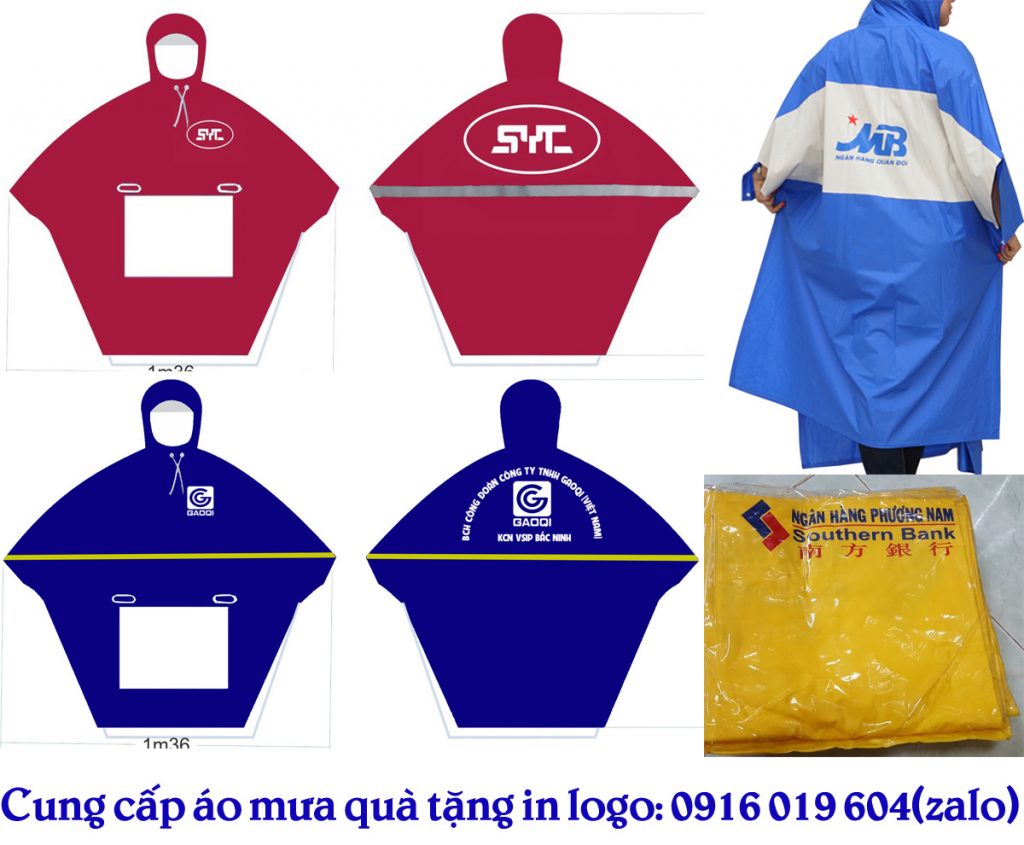 Nhà cung cấp áo mưa quà tặng in logo tại Hà Nội