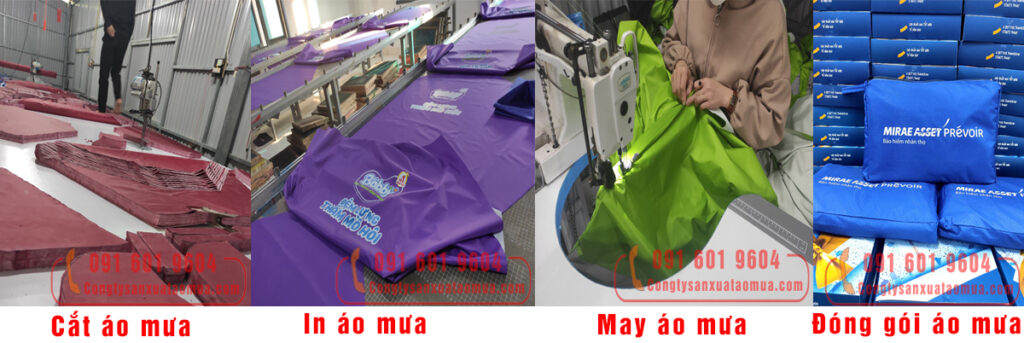 Xưởng chuyên may áo mưa và in logo lên áo mưa tại Hà Nội nhận sản xuất áo mưa theo đơn đặt hàng